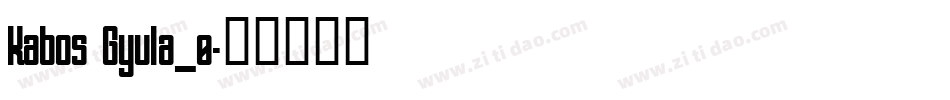 Kabos Gyula_0字体转换